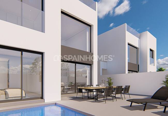 Brand New Semi Detached Houses With Pools In Formentera Del Segura