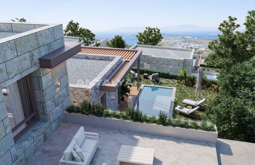 Detached Real Estate With Unique Sea Views In Bodrum Turkey