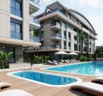Stijlvolle Appartementen In Een Complex Vlakbij Zee In Konyaalti