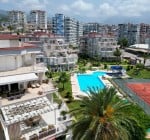 شقة بغرفتي نوم في مجمع قريب من البحر في ألانيا جيكسيلي