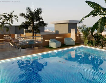 Alicante Santa Pola'da Plaja Yakın Havuzlu Sitede Daireler 3