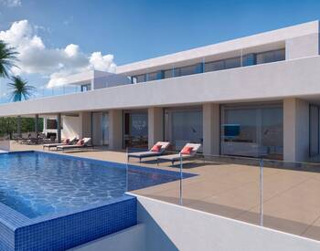 Alicante'de Deniz Manzaralı Sonsuzluk Havuzlu Villa 3