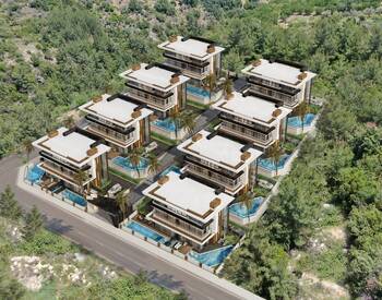 Nouvelles Maisons Triplex Avec Piscine Privée À Alanya 2
