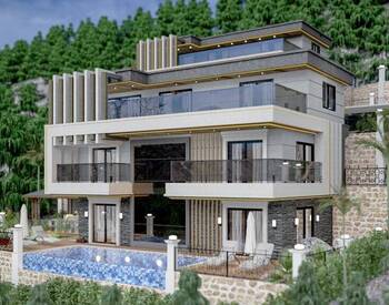 Alanya'nın Gözde Bölgesi Tepe'de Deniz Manzaralı Satılık Villa 1