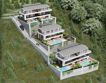 Sea View Villas for Sale with Private Pool in Alanya Tepe 3