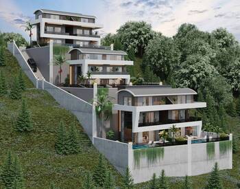 Sea View Villas for Sale with Private Pool in Alanya Tepe 2