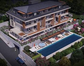 Havsutsikts Fastigheter Sammanflätade Med Naturen I Alanya 1