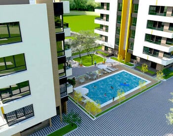آپارتمان 3 خوابه با استخر مشترک در آنتالیا کپز 1