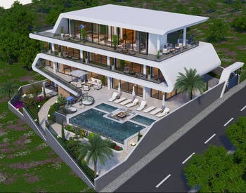 Vrijstaand Huis Met Zee- En Kasteelzicht In Alanya Antalya 2