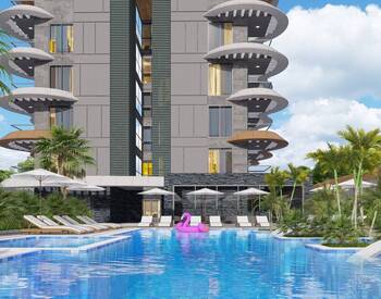 Apartments in a Seafront Complex with Social Amenities in Kestel 2