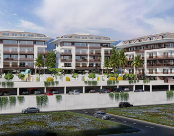 Snygga Lägenheter Med Utsikt Över Bergen I Alanya Kestel 2