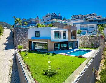 Fristående Duplexhus Med Havsutsikt Och Pool I Alanya Antalya 2