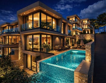 Дома на строящемся объекте с видом на море в Калкане, Анталья 1