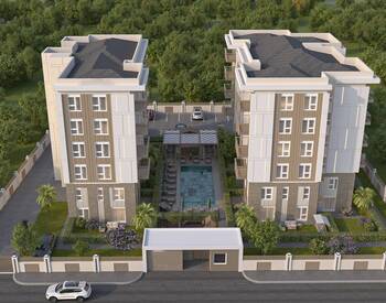 Middle and Ground Floor Apartments with Pool in Antalya Kepez 1