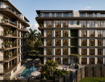 Apartments with Shared Pool Near the Beach in Alanya Center 1