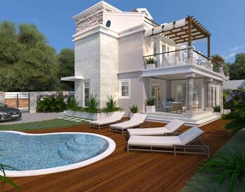 Detached 4+1 Houses with Private Pools in Fethiye Oludeniz 1