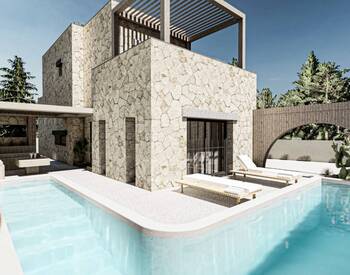Detached Sea-view Houses with Private Pool in Bodrum Gumusluk 1