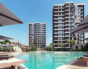 Lägenheter Med Havsutsikt I Ett Komplex Med Vattenpark I Mersin 2