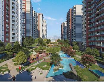 Natuur Uitzicht Appartementen In Een Complex In Istanbul Eyup 1