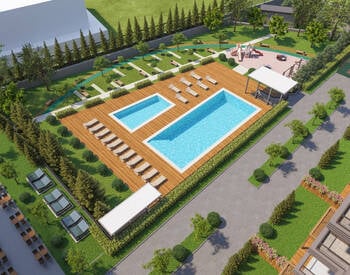 Flats in a Complex with a Pool in Buyukcekmece 3