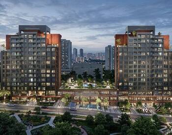 Apartments in a Complex Near Metro Station in Umraniye Istanbul