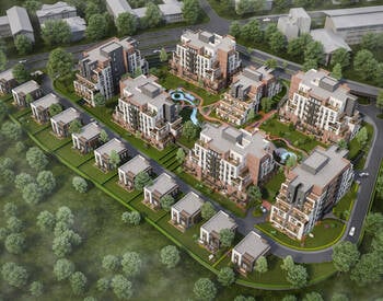 Квартиры с общим бассейном рядом с каналом Стамбул в Авджыларе 3