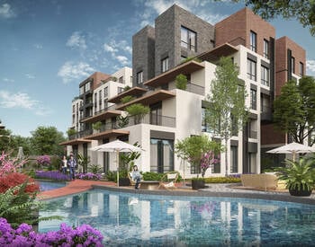 Квартиры с общим бассейном рядом с каналом Стамбул в Авджыларе 1