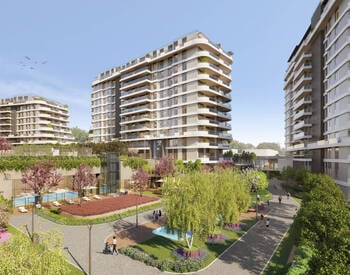 Apartments in a Complex with Pool Close to Metro in Kartal Istanbul