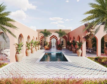 Arabisch Geïnspireerde Huizen Met Zwembad In Fuente álamo, Murcia 1
