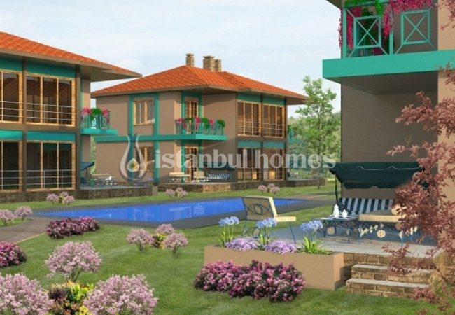 位于伊斯坦布尔 Sile 低层建筑群的自然景观公寓 3