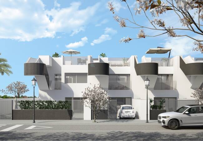 Neue Moderne Stadthäuser In San Pedro Del Pinatar Murcia 1