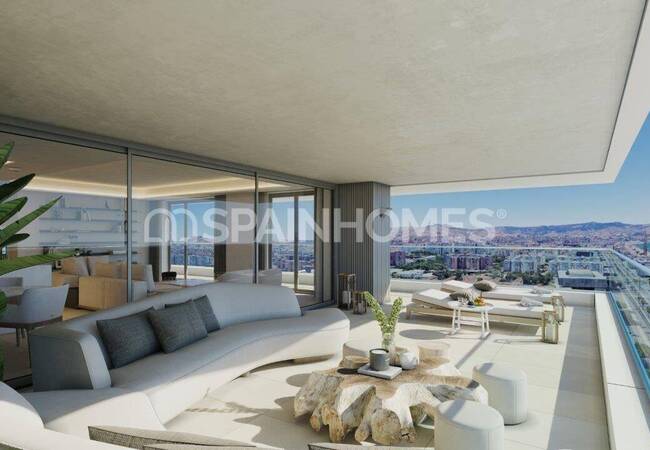 Málaga'da Deniz Manzaralı Modern Tasarımlı Daireler 10