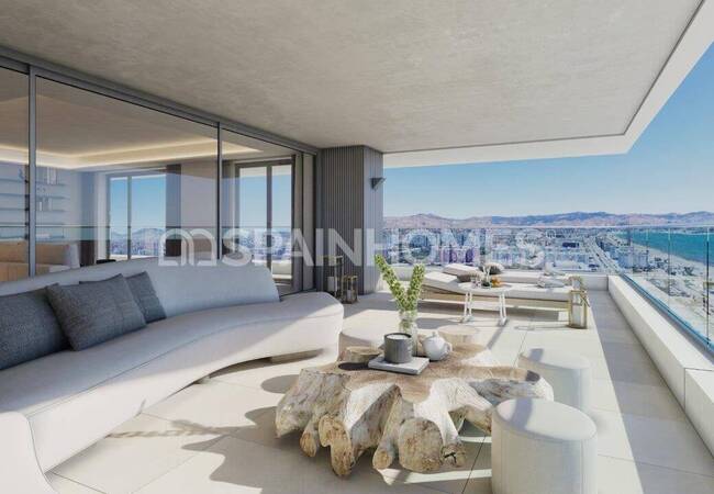 Málaga'da Deniz Manzaralı Modern Tasarımlı Daireler 11