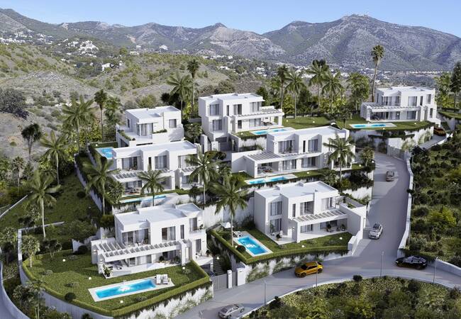 Well-located Detached Villas with Sea Views in Mijas 1