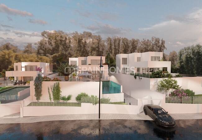 Malaga Mijas'ta Deniz ve Doğa Manzaralı Satılık Villalar 3