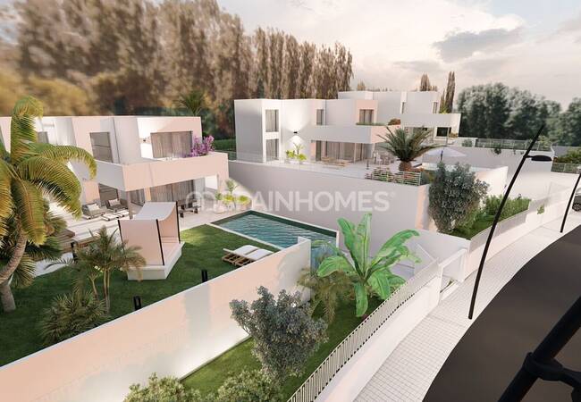 Malaga Mijas'ta Deniz ve Doğa Manzaralı Satılık Villalar 4