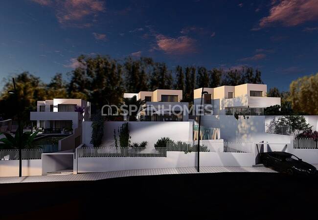 Malaga Mijas'ta Deniz ve Doğa Manzaralı Satılık Villalar 5