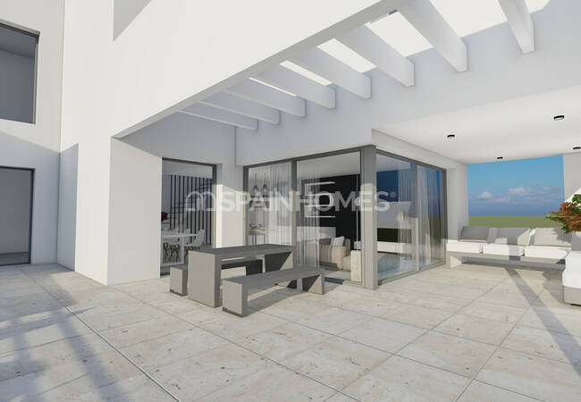 Malaga Mijas'ta Deniz ve Doğa Manzaralı Satılık Villalar 8