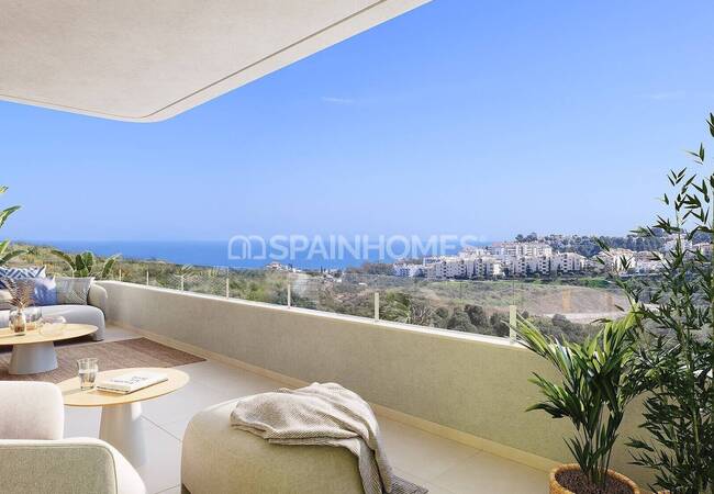 Golf Front Sea View Apartments with Large Terraces in Mijas 1