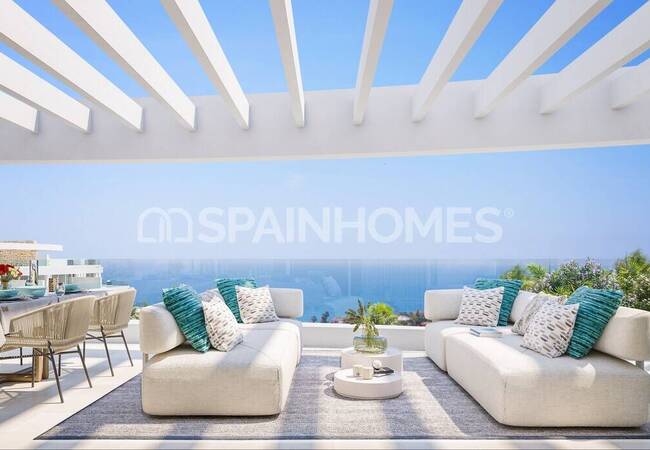 Sea View Apartments with Large Terraces in Mijas