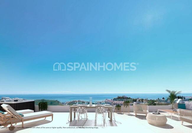 Moderna Havsutsikt Lägenheter Med Rymliga Terrasser I Fuengirola 1