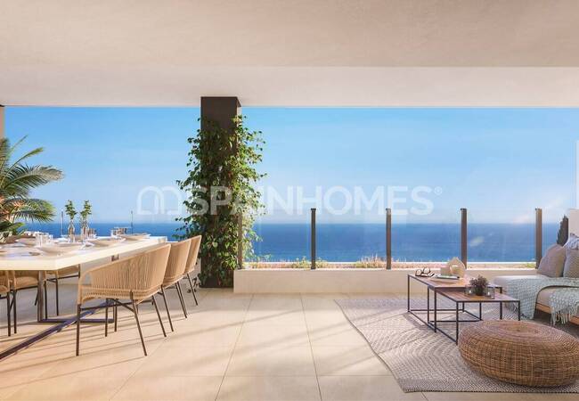Well Located Sea View Apartments Within a Complex in Benalmadena