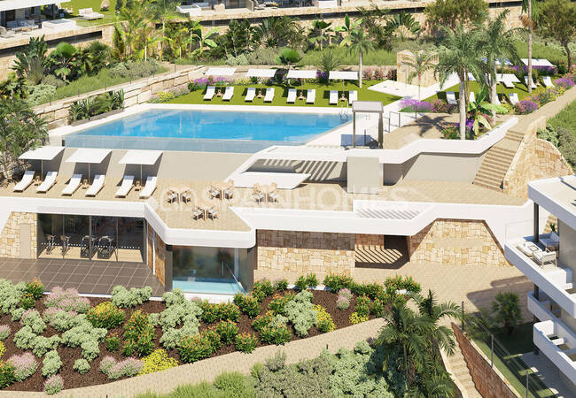 Mijas'ta Geniş Teraslı Deniz Manzaralı Daireler 4