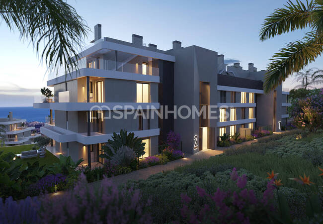 Mijas'ta Geniş Teraslı Deniz Manzaralı Daireler 6