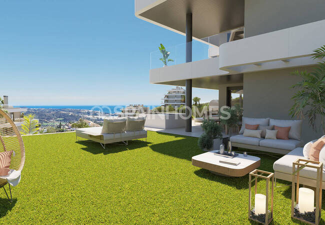 Mijas'ta Geniş Teraslı Deniz Manzaralı Daireler 8