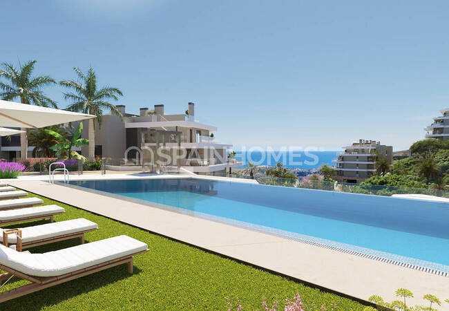 Mijas'ta Geniş Teraslı Deniz Manzaralı Daireler 2