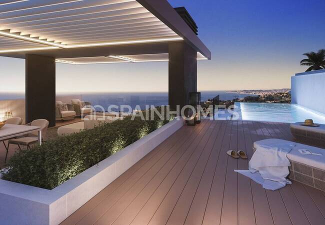 Maisons De Ville Avec Grandes Terrasses Et Vue Mer À Benalmadena 1