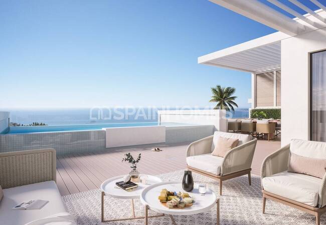 Stadthäuser Mit Großen Terrassen Und Meerblick In Benalmadena