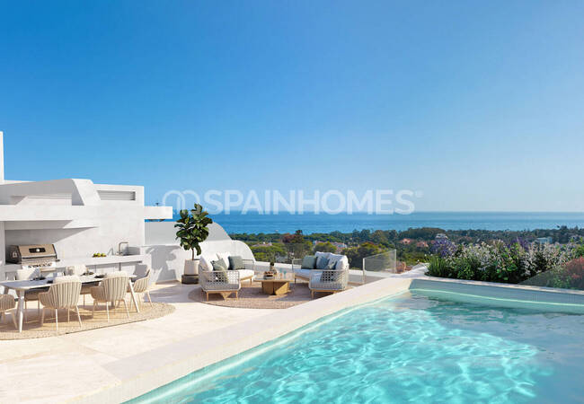 Квартиры идеально переплетаются с бассейнами и видами в Марбелье 4
