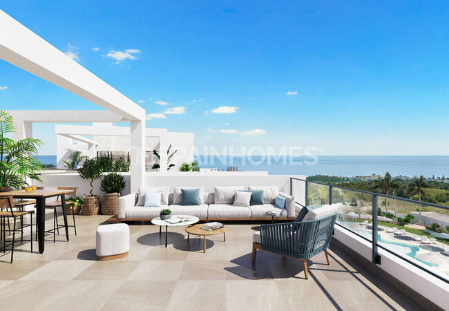 Nouveaux Appartements Vue Mer Près Du Golf À Malaga Estepona